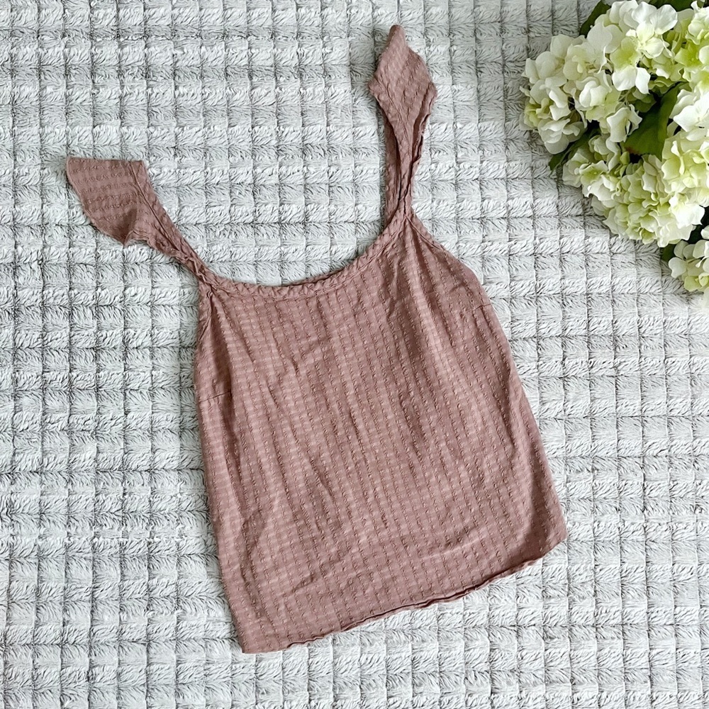 Anthropologie Ruffle Sleeve Tank - Picture 2 of 5